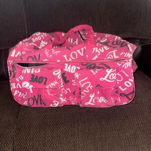 VTG VICTORIAS SECRET LUGGAGE PINK LOVE WHEELIE/SUITCASE/DUFFLE W/RETRACT HANDLE